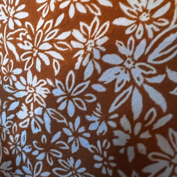 NWOT Lush Burnt Orange Floral Dress, Large - Picture 3 of 6